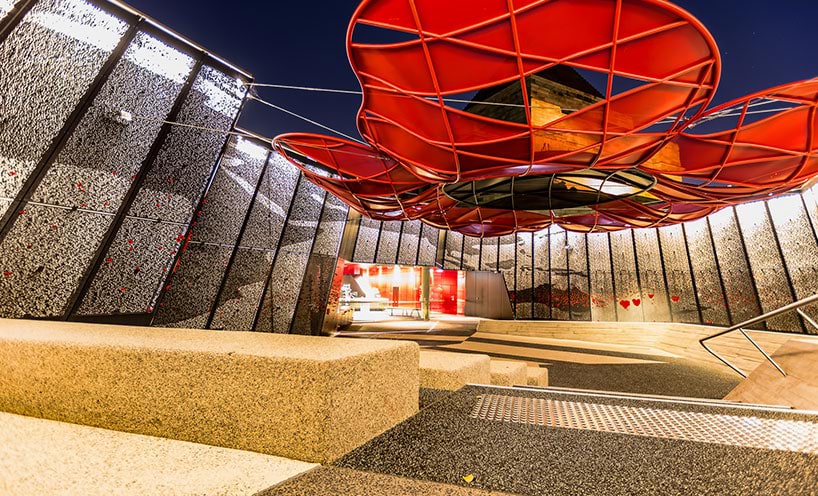 View of the Shrine Education Courtyard