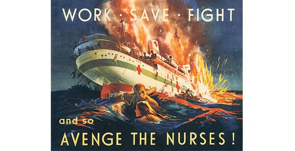 Artwork of Second World War hospital ship Centaur