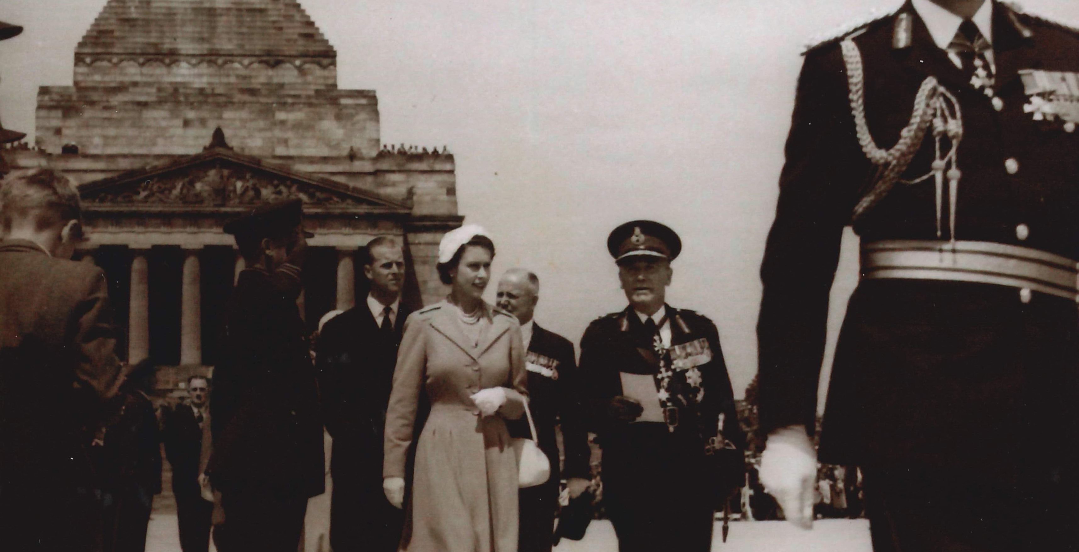 Dedication of the Second World War Forecourt by Her Majesty Queen Elizabeth II 1954