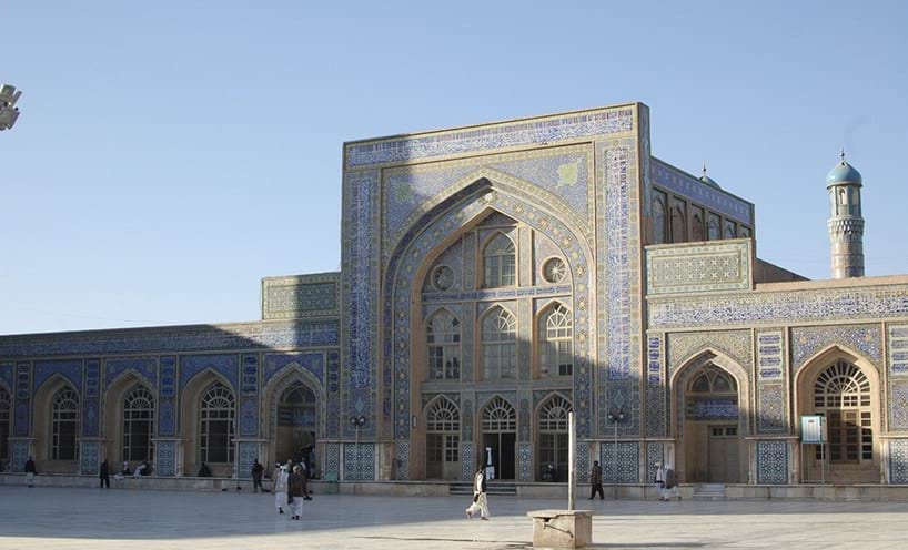 Blue mosque in Afghanistan. 