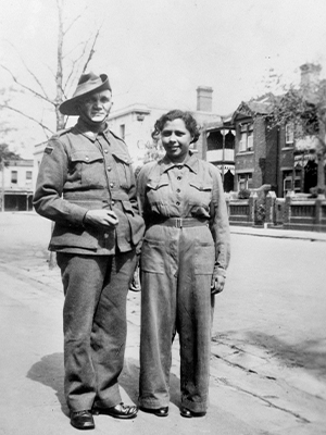 Private Samuel Alexandra Peacock (Sam) Lovett and his niece Aircraftwoman Alice Lovett