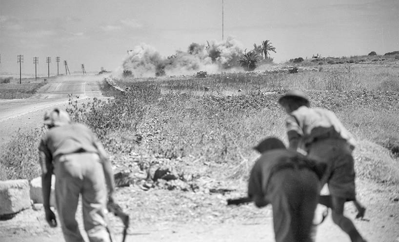 Australians advancing in Syria, July 1941