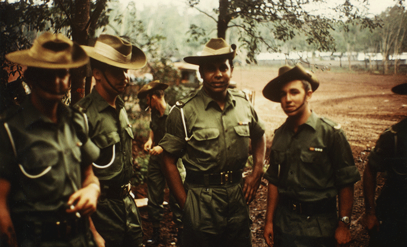 Australian soldiers standing together during the Vietnam War